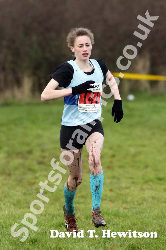 Red 141 girls 2012 North East Championships, Summerhill Country Park, Hartlepool.